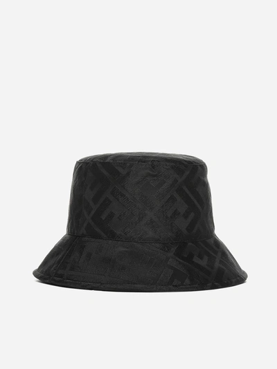 Shop Fendi Ff Logo Jacquard Silk Bucket Hat