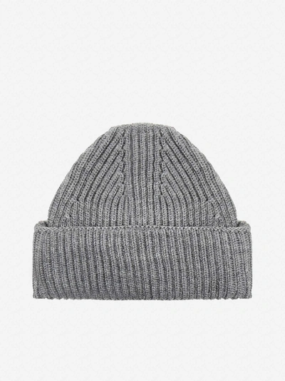 Shop Maison Kitsuné Logo Wool Beanie