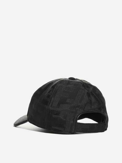 Shop Fendi Cappello Da Baseball In Jacquard Di Seta Con Logo Ff