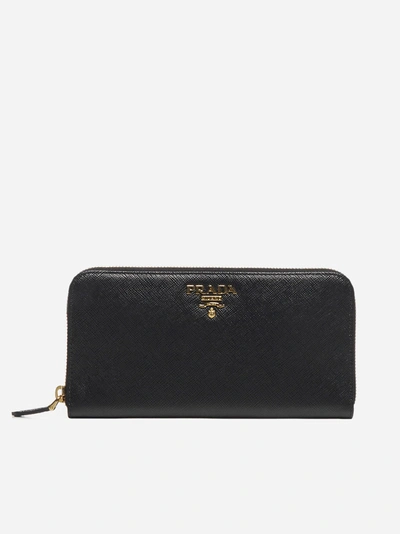 Shop Prada Saffiano Leather Wallet