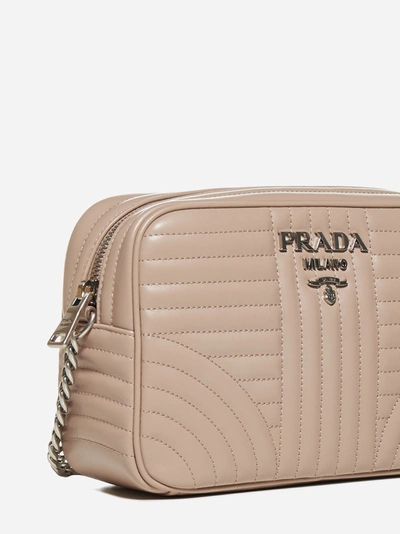 Shop Prada Diagramme Quilted Leather Camera Bag