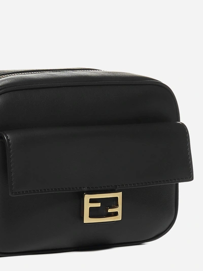 Shop Fendi Logo Leather Camera Bag