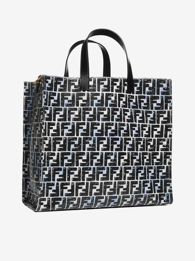 Shop Fendi Shopper In Tela Con Logo Ff