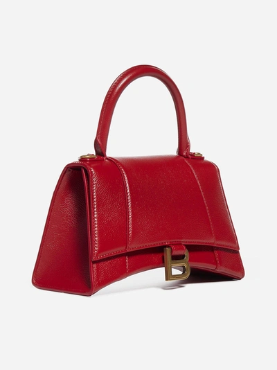 Shop Balenciaga Hourglass S Leather Bag