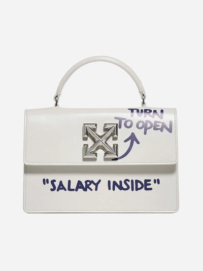 Shop Off-white 1.4 Jitney Quote Leather Bag