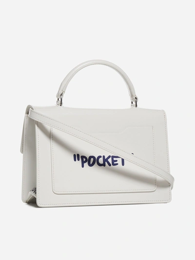 Shop Off-white 1.4 Jitney Quote Leather Bag