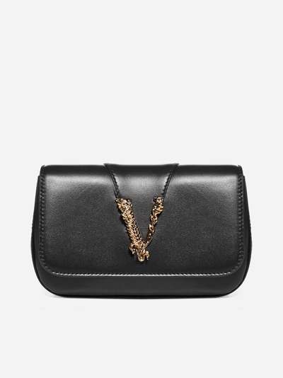 Shop Versace Borsa Mini Virtus In Pelle