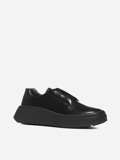 Shop Prada Platform Leather Sneakers