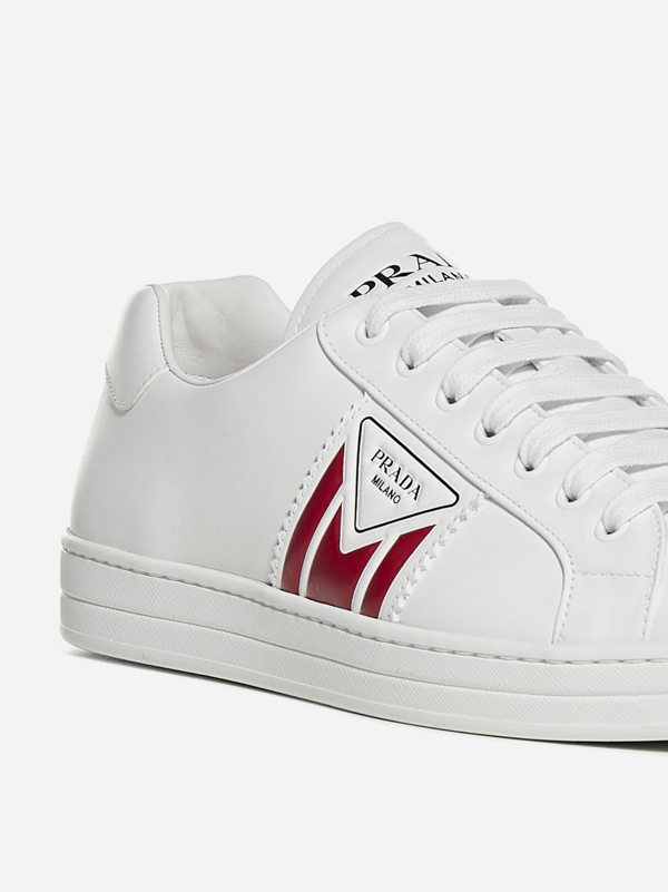 prada triangle logo sneakers