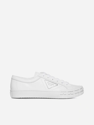 Prada Wheel Low-top Sneakers With Logo