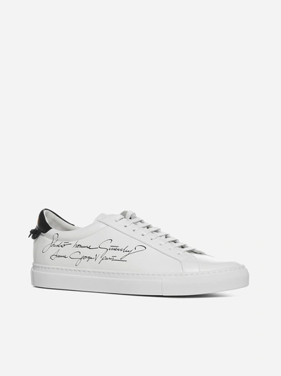 Shop Givenchy Sneakers Urban Street In Pelle Con Stampa-scritte