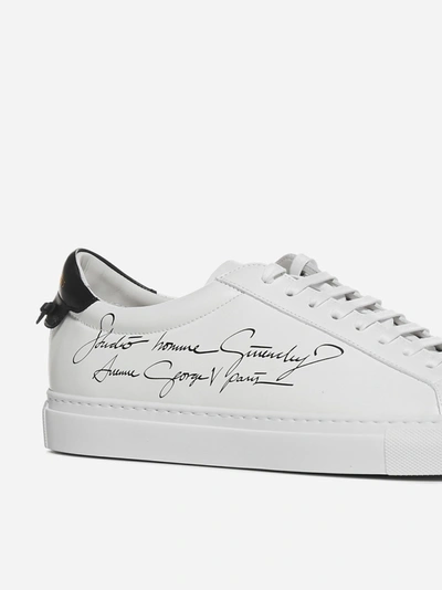 Shop Givenchy Sneakers Urban Street In Pelle Con Stampa-scritte