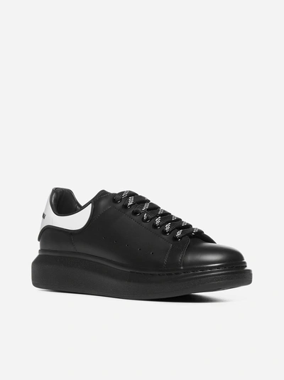 Shop Alexander Mcqueen Oversize Leather Sneakers