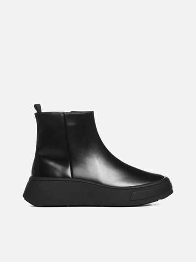 Shop Prada Platform Leather Boots