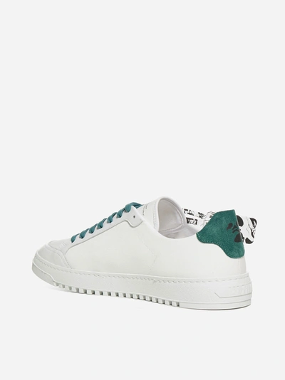 Shop Off-white 2.0 Low-top Canvas Sneakers In White - Green