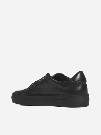 Shop Common Projects Full Court Low-top Saffiano Leather Sneakers