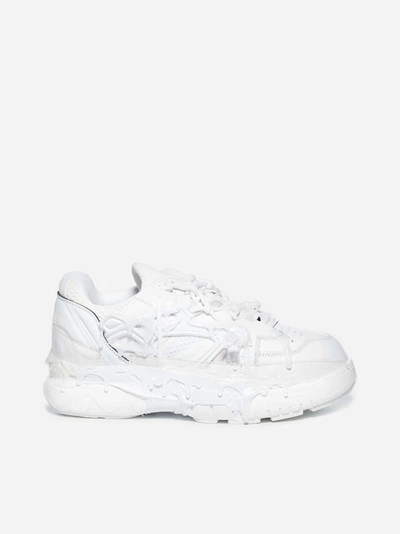 Shop Maison Margiela Fusion Leather, Nylon And Mesh Sneakers