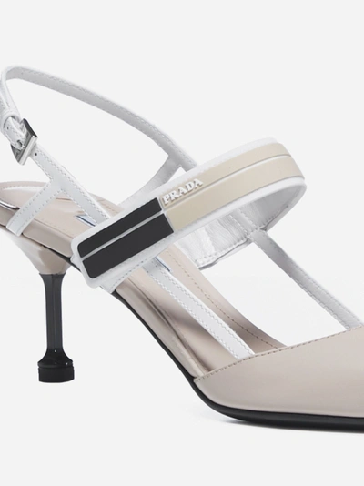 Shop Prada Slingback In Pelle