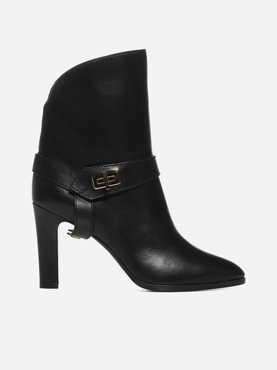 Shop Givenchy Eden Leather Ankle Boots In Black