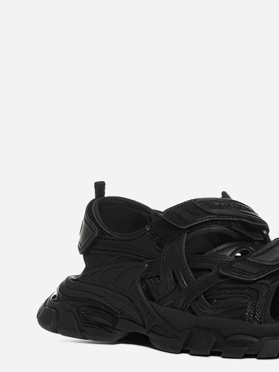 Shop Balenciaga Track Nylon, Mesh And Rubber Sandals