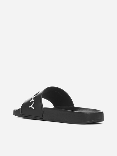 Shop Givenchy Logo Rubber Slides