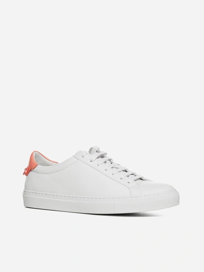 Shop Givenchy Sneakers Urban Street In Pelle In White - Pink