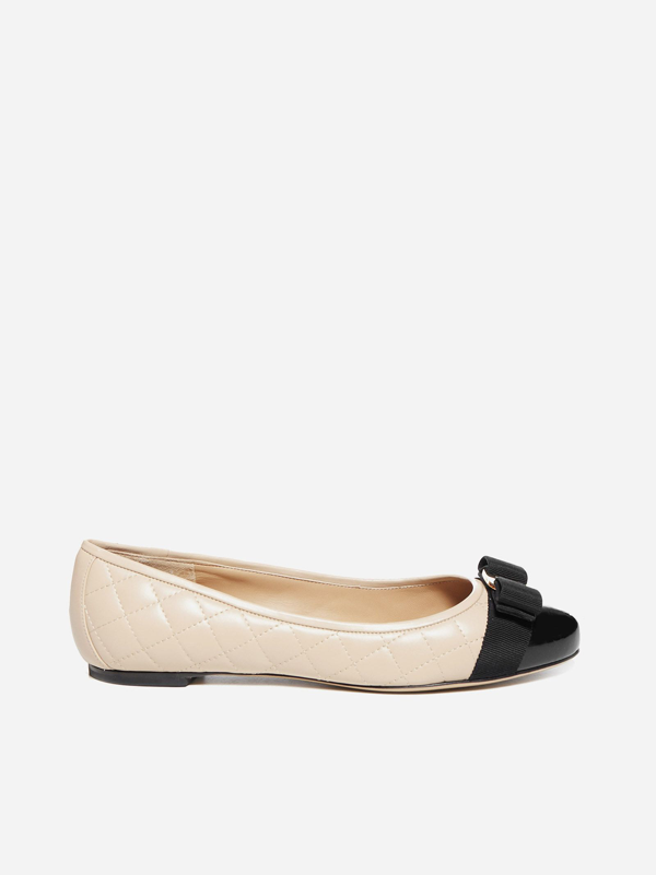 ferragamo quilted flats