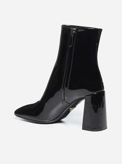 Shop Prada Patent Leather Ankle Boots