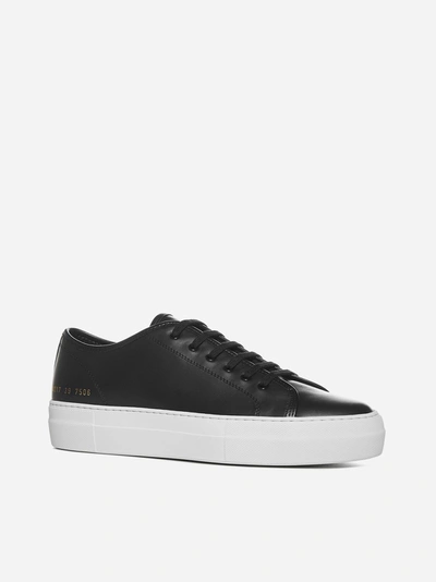 Shop Common Projects Tournament Low-top Leather Sneakers
