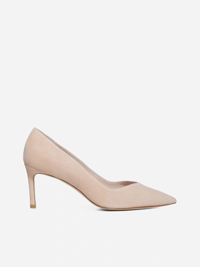 Shop Stuart Weitzman Anny 70 Suede Pumps