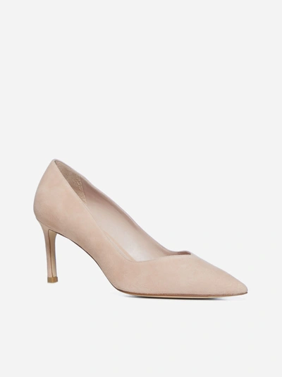 Shop Stuart Weitzman Anny 70 Suede Pumps