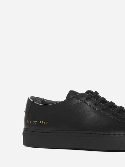 Shop Common Projects Original Achilles Low-top Leather Sneakers In Black