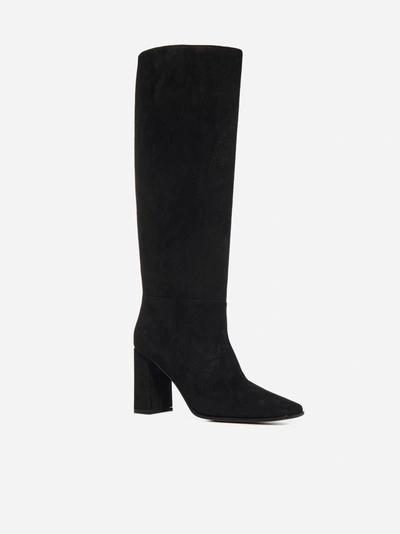 Shop Gianvito Rossi Suede Leather Boots