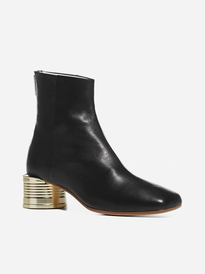 Shop Mm6 Maison Margiela Tin Can Leather Ankle Boots