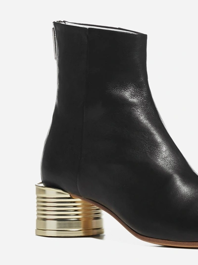 Shop Mm6 Maison Margiela Tin Can Leather Ankle Boots
