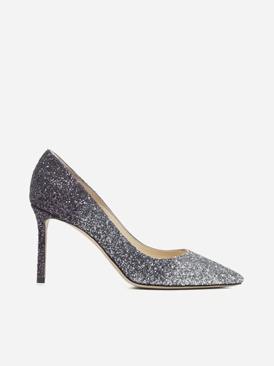 Shop Jimmy Choo Decollete' Romy 85 Con Glitter Degrade'