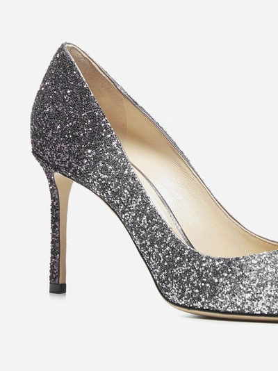 Shop Jimmy Choo Decollete' Romy 85 Con Glitter Degrade'