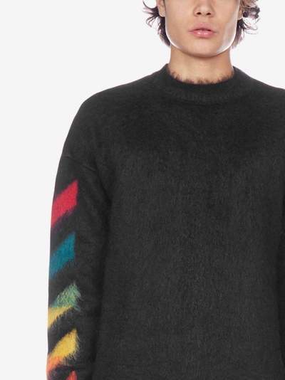 Shop Off-white Brushed Blend-mohair Sweater