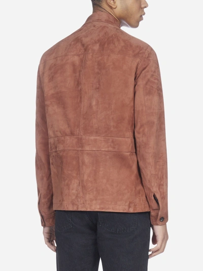 Shop Ajmone Pockets Suede Jacket