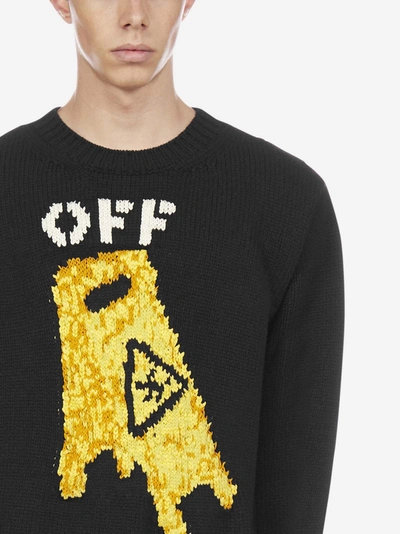 Off white Pascal Wet Floor Wool Blend Sweater In Black ModeSens