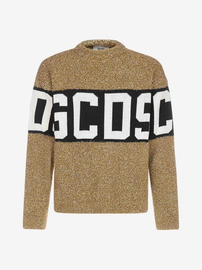 Shop Gcds Band-logo Lurex Sweater