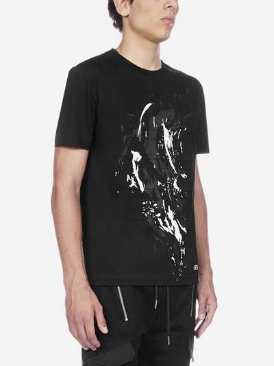 Shop Les Hommes T-shirt Splash Print In Cotone Con Logo