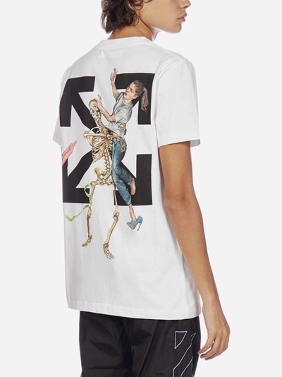 Shop Off-white T-shirt Pascal Skeleton In Cotone