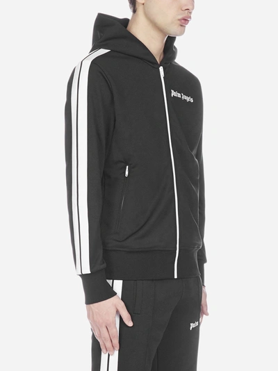 Shop Palm Angels Logo Hooded Tracksuit Jacket