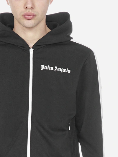 Shop Palm Angels Logo Hooded Tracksuit Jacket