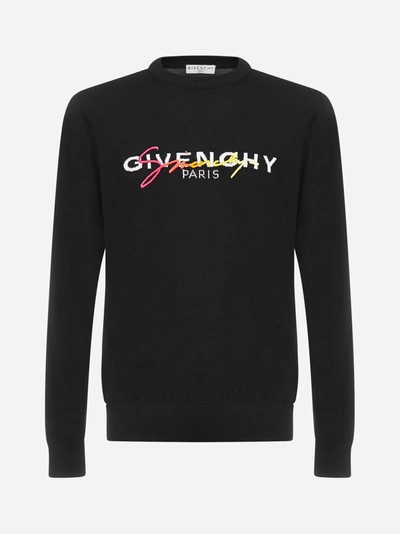 Shop Givenchy Logo Wool Sweater