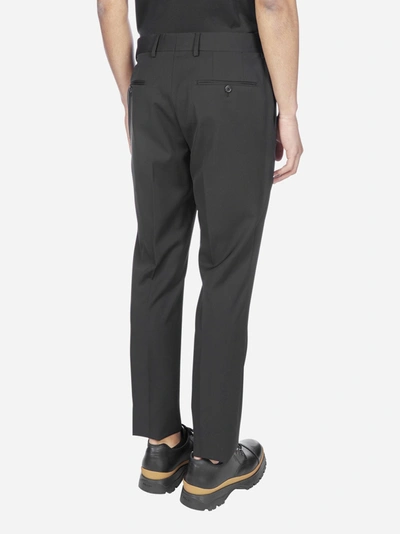 Shop Fendi Pantaloni Sartoriali In Twill Di Lana