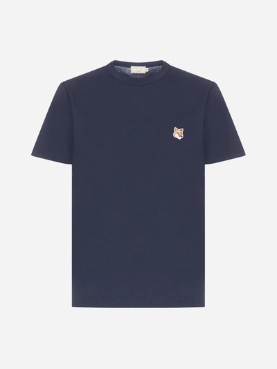 Shop Maison Kitsuné T-shirt In Cotone Con Patch-volpe