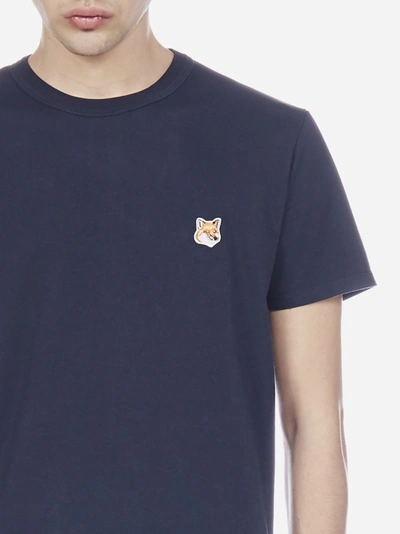 Shop Maison Kitsuné T-shirt In Cotone Con Patch-volpe