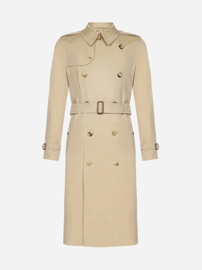 Shop Burberry Trench Kensington Lungo In Cotone